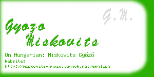 gyozo miskovits business card