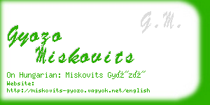 gyozo miskovits business card